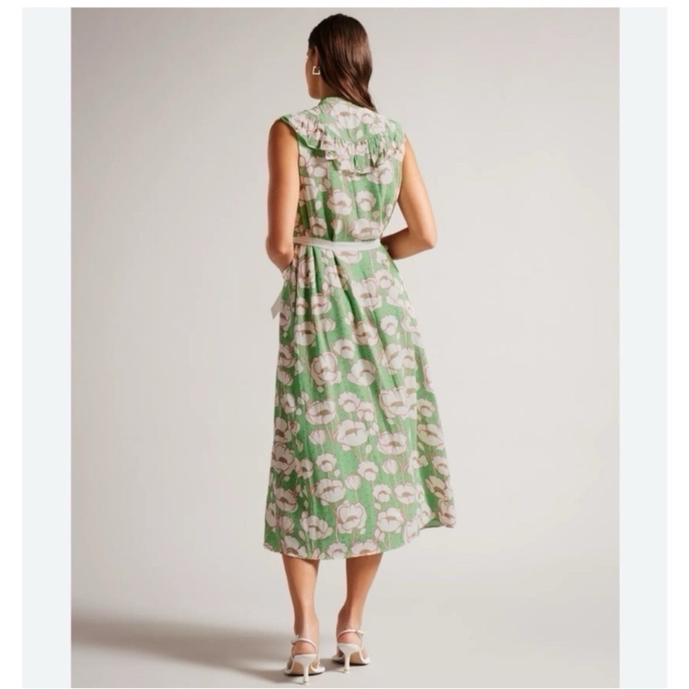 TED BAKER Floral Midi Dress NWT | Size 2 Wedding Guest Spring/Summer - Picture 5 of 10